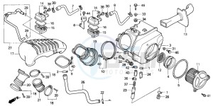 XL600V TRANSALP drawing AIR CLEANER (2)