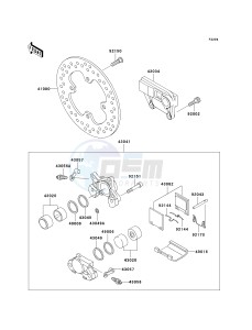 ZX 1200 A [NINJA ZX-12R] (A2) [NINJA ZX-12R] drawing REAR BRAKE