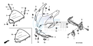 CBR1000RA9 Australia - (U / ABS SPC) drawing UPPER COWL (1)