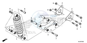 CBR500RF CBR500R UK - (E) drawing REAR CUSHION