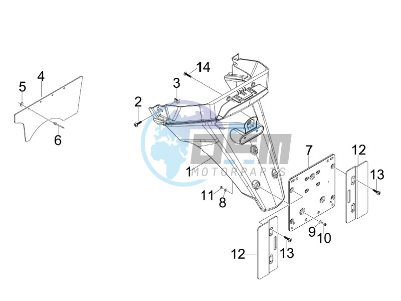 Rear cover - Splash guard