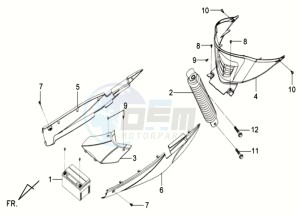 MIO 50 drawing REAR SUSPENSION - COWLING