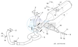 RSV 2 1000 drawing Exhaust pipe