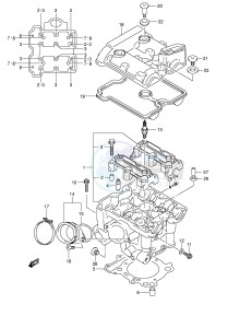 DL650 (E2) V-Strom drawing REAR CYLINDER HEAD