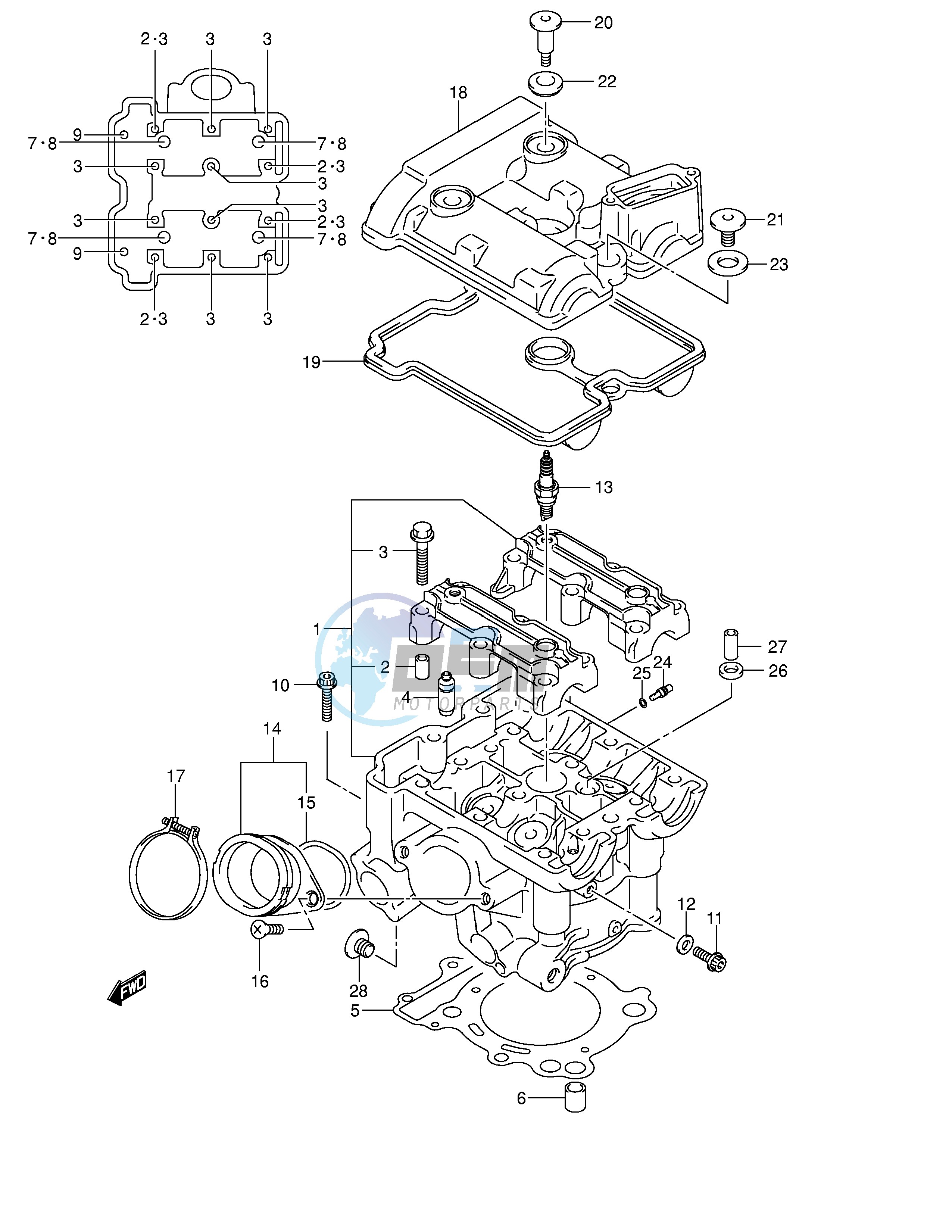 REAR CYLINDER HEAD