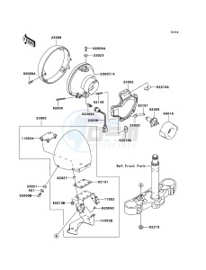 VN1600_MEAN_STREAK VN1600-B2H GB XX (EU ME A(FRICA) drawing Headlight(s)