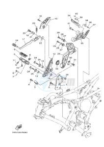 MT07 700 (1WS5) drawing STAND & FOOTREST 2