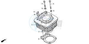 NX650 500 DOMINATOR drawing CYLINDER