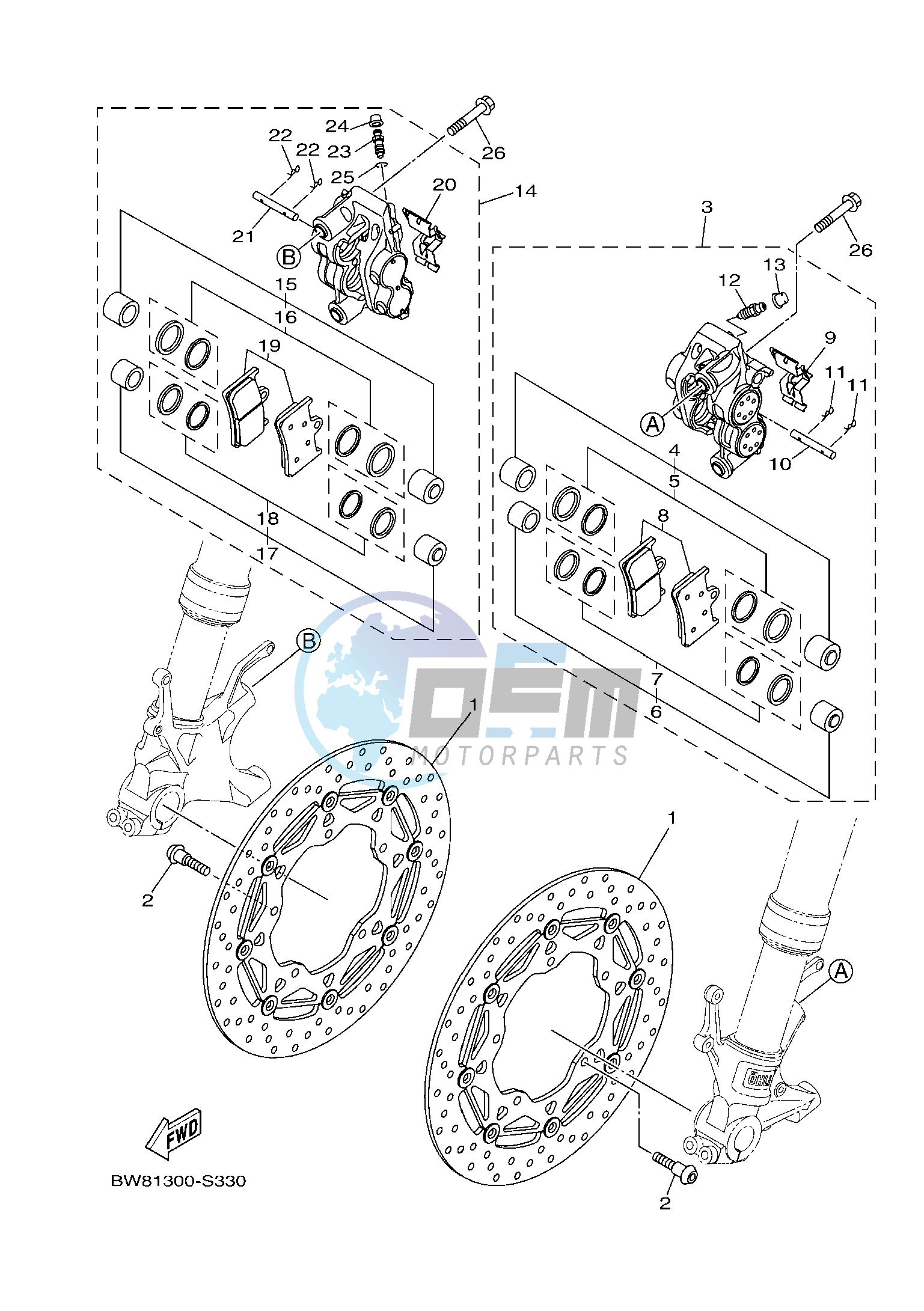 FRONT BRAKE CALIPER