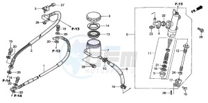 XL1000V VARADERO drawing REAR BRAKE MASTER CYLINDER (XL1000V)