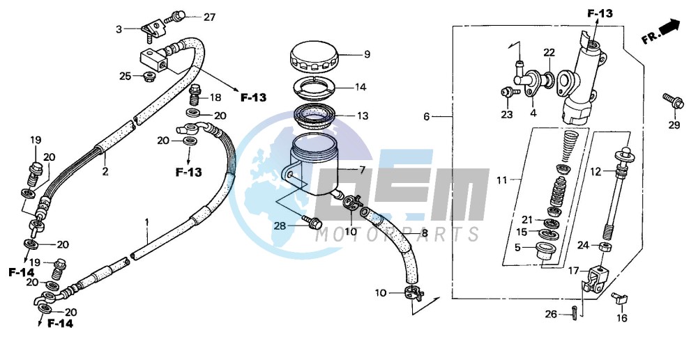 REAR BRAKE MASTER CYLINDER (XL1000V)