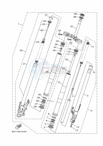 YZF250-A (B1X7) drawing FRONT FORK