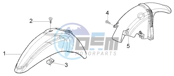 Front and rear mudguard