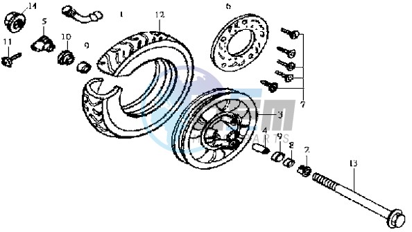 FRONT WHEEL / BRAKE DISC