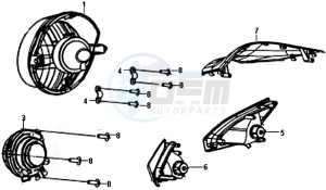 CROX 50 (AE05W6-NL) (L5-M1) drawing HEAD LIGHT ASSY