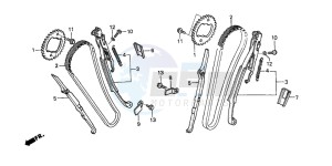 NT650V DEAUVILLE drawing CAM CHAIN/TENSIONER