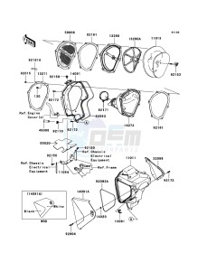 KLX450R KLX450ACF EU drawing Air Cleaner