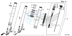 CBR600RAD CBR600RR ABS UK - (E) drawing FRONT FORK