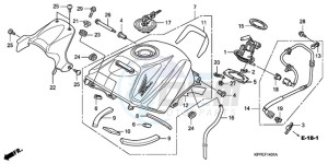 CBR125RWA France - (F / CMF WH) drawing FUEL TANK (CBR125RW7/RW9/RWA)