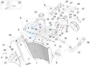 RSV4 1000 Racing Factory L.E. USA-CND (NAFTA) drawing Cooling system