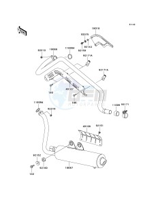 KVF 650 B [PRAIRIE 650 4X4 ADVANTAGE CLASSIC] (B1) [PRAIRIE 650 4X4 ADVANTAGE CLASSIC] drawing MUFFLER-- S- -