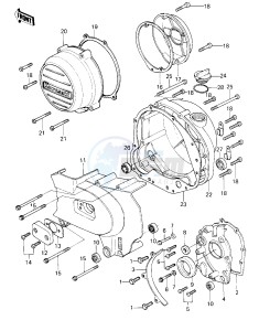 KZ 650 F (F1) drawing ENGINE COVERS