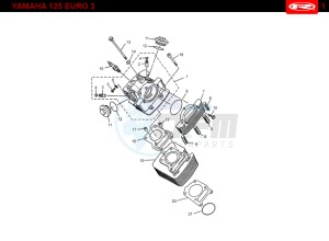 RS2-125-MATRIX-RED drawing CYLINDER HEAD - CYLINDER  EURO3