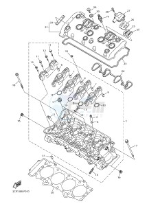 YZF-R1M 998 R1 (2KS1 2KS2) drawing CYLINDER HEAD