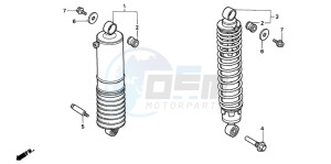 GL1500SE GOLDWING SE drawing REAR CUSHION