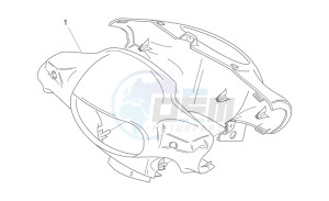 Scarabeo 50 2t (eng. Minarelli) drawing Front body I - Headlight support