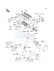 JET SKI STX-15F JT1500-A2 FR drawing Muffler(s)