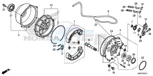 TRX420FM2G TRX420 ED drawing REAR BRAKE PANEL