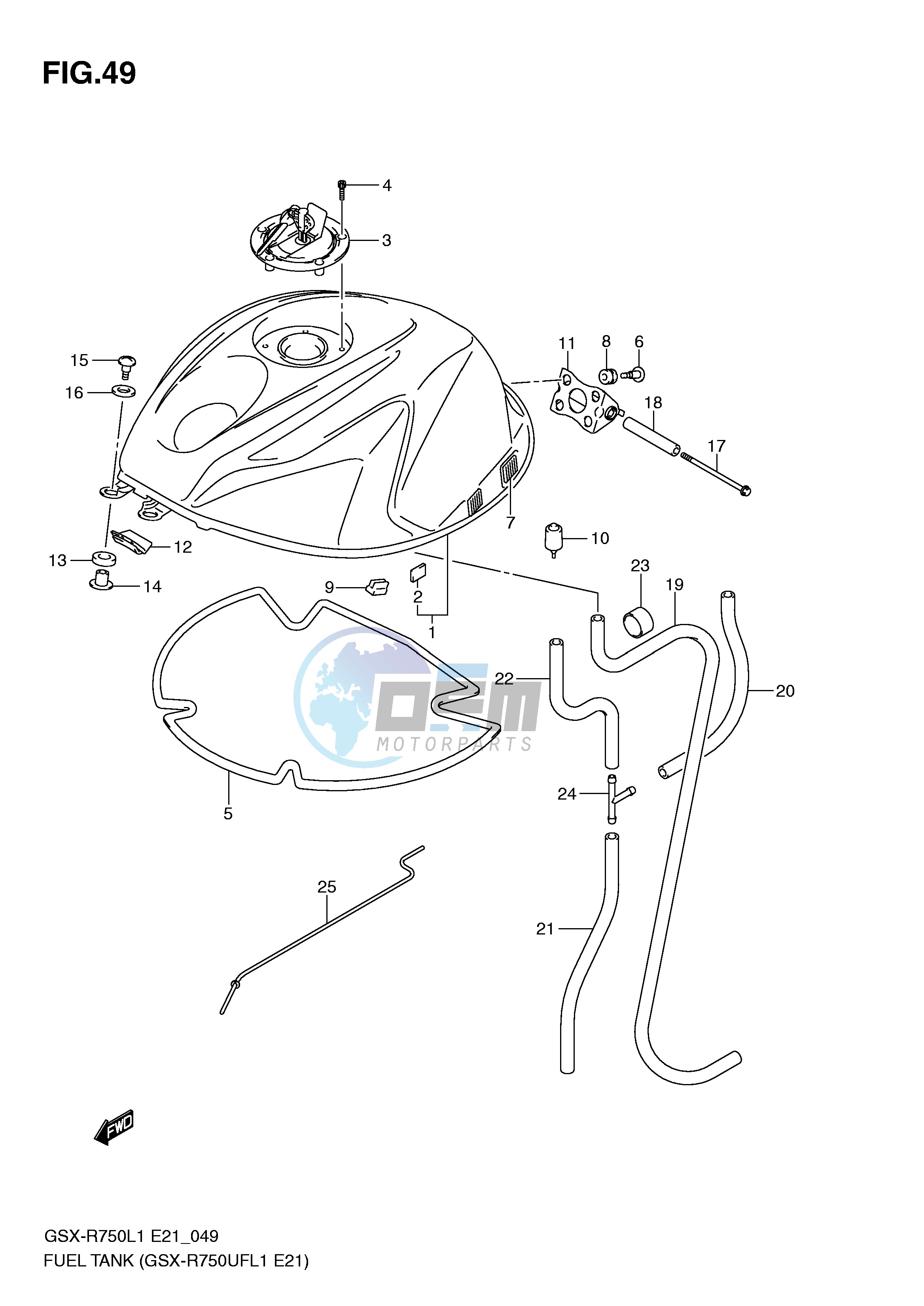 FUEL TANK (GSX-R750UFL1 E21)