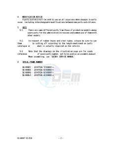 DL1000 (E3-E28) V-Strom drawing * CATALOG PREFACE *