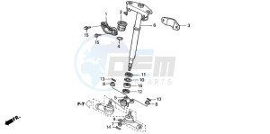 TRX350FE FOURTRAX ES drawing STEERING SHAFT