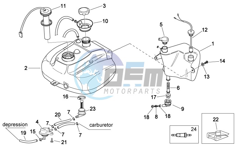 Oil and fuel tank