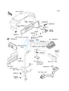 KAF 950 D [MULE 3010 DIESEL 4X4] (D8F) D8F drawing LABELS