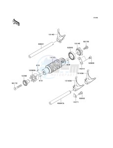 KLE 650 A [VERSYS EUROPEAN] (A7F-A8F) A8F drawing GEAR CHANGE DRUM_SHIFT FORK-- S- -