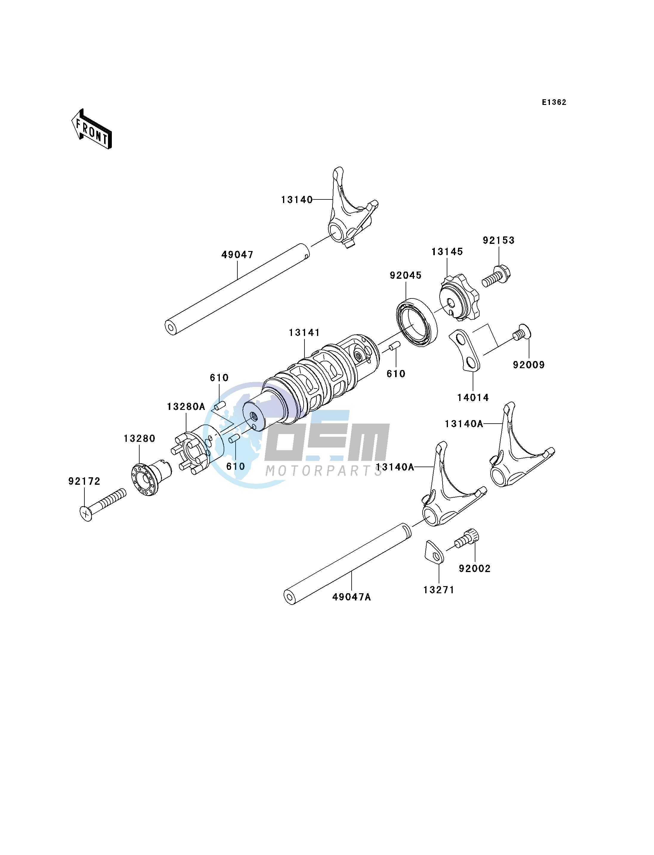 GEAR CHANGE DRUM_SHIFT FORK-- S- -