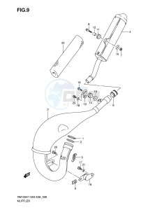 RM125 (E3-E28) drawing MUFFLER