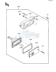 KXT 250 B [TECATE] (B2) [TECATE] drawing TAILLIGHT