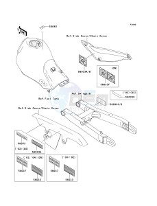 KL 250 G [SUPER SHERPA] (G4-G8 G8 CAN ONLY) [SUPER SHERPA] drawing LABELS