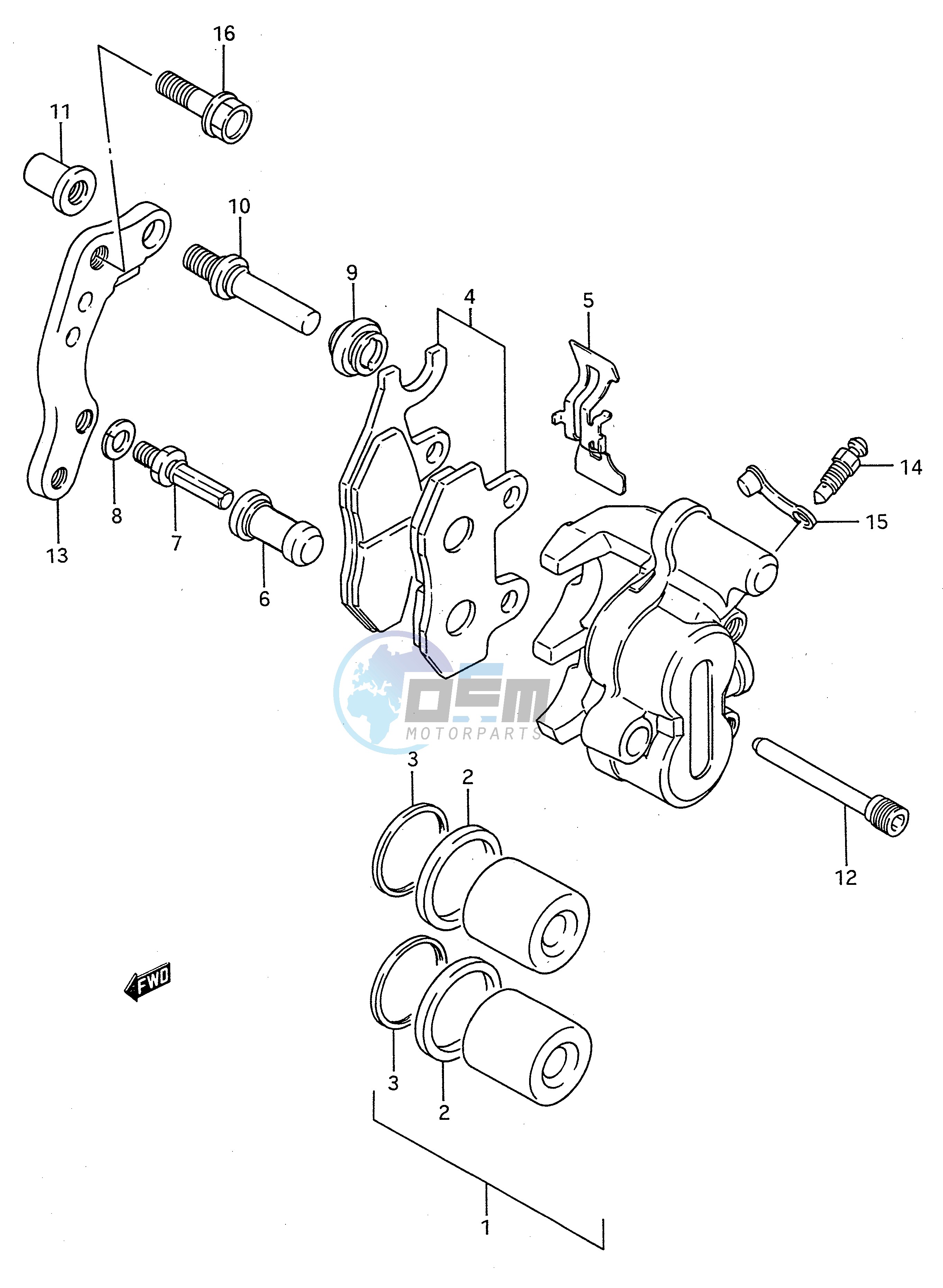 FRONT CALIPER (MODEL K L)