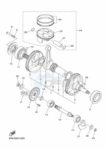 WR250F (BAK4) drawing CRANKSHAFT & PISTON