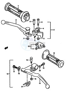 GSX750F (K-T) drawing HANDLE LEVER