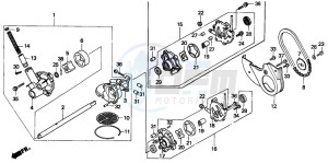 GL1500A GOLDWING ASPENCADE drawing OIL PUMP