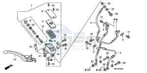 CB1300SA9 UK - (E / ABS BCT MKH MME TWO TY2) drawing FR. BRAKE MASTER CYLINDER (CB1300A/CB1300SA)