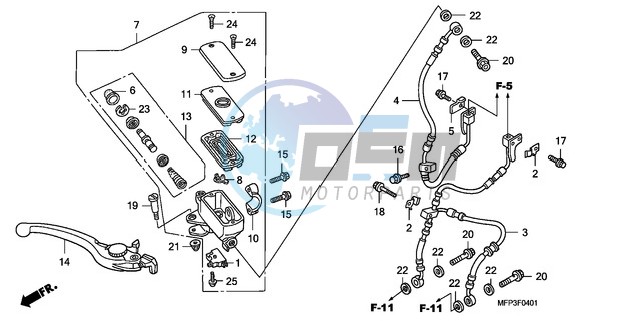 FR. BRAKE MASTER CYLINDER (CB1300A/CB1300SA)