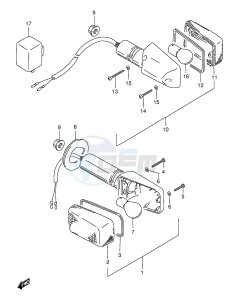 GSX750F (E4) drawing TURNSIGNAL LAMP