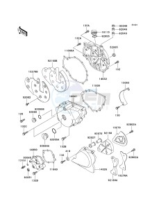 EN 500 C [VULCAN 500 LTD] (C6-C9) [VULCAN 500 LTD] drawing ENGINE COVER-- S- -